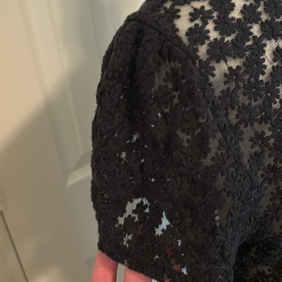 Loft Sheer Floral Textured Blouse - Picture 4 of 8